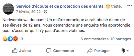 image Une fillette de 12 ans violée par un maître coranique